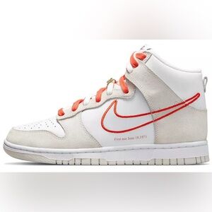 Nike Dunk High First Use White Sail Orange Women's Size 8 DH8758-100 EUC